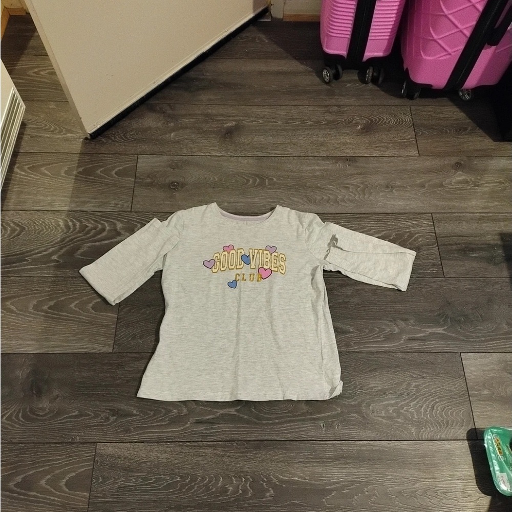 Kids Gray 'Good Vibes' Shirt